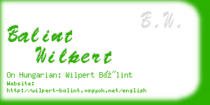 balint wilpert business card